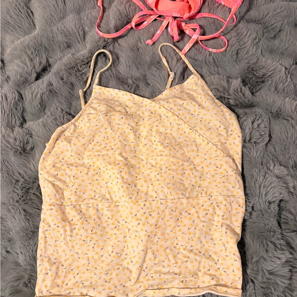 Art Class Yellow Floral Camisole